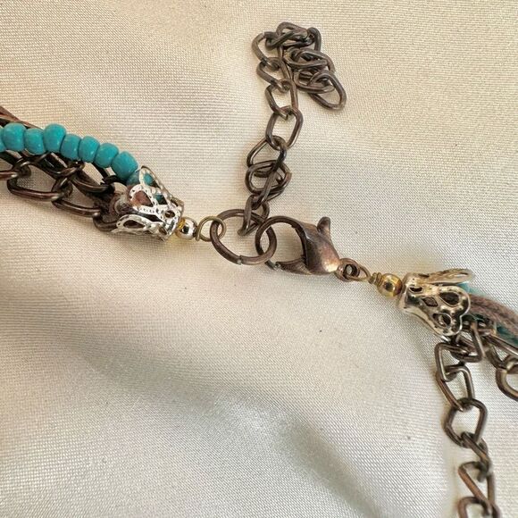 Colorful beaded multi strand long necklace - Picture 7 of 14